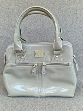 Modalu Beige Patent Leather Pippa Handbag
