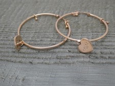 Stunning 925 Sterling Silver Rose Gold Plated Daisy London 4cm Hoop Earrings 7g