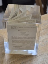 Vintage 1970's Resin Rocky Mountain Minerals Inc Mini Perspective Paperweight