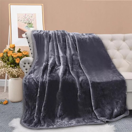 Plain mink throw - throw, &