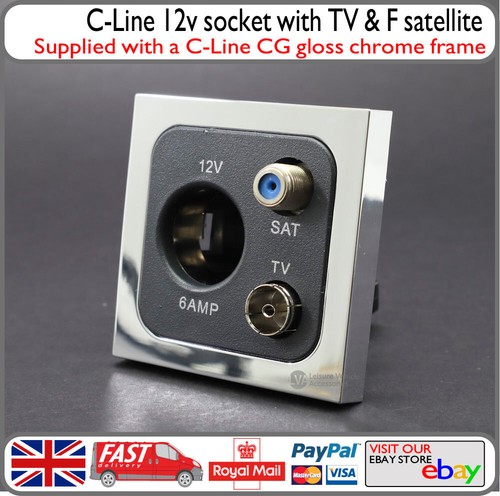 Chrome line 12v socket tv - c-line,