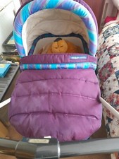 baby pram 2 in 1 mamas and papas, blue and purple, used, in great condition