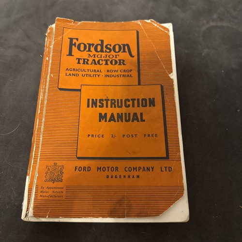 Fordson major e27n operators - fordson,