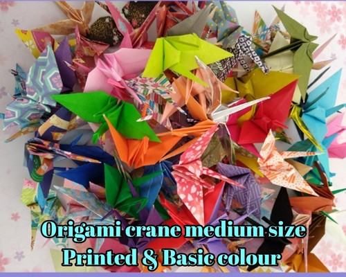 Origami cranes medium size - cranes,