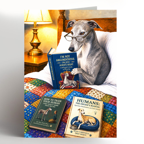 Whippet birthday card - whippet, –