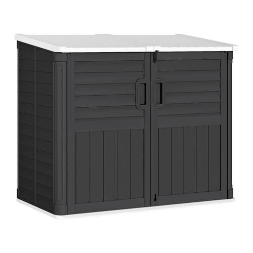 Outdoor trash can storage - can,