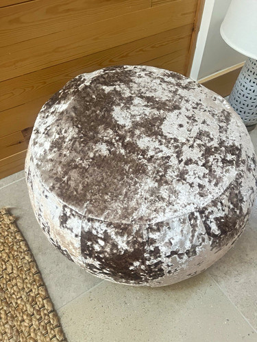 Harrods round velvet pouf - harrods,