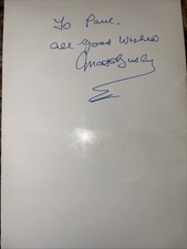 1985 Matt Busby Signed Note