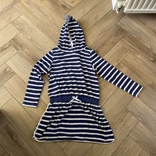NEXT GIRLS BEACH HOODED TOWELLING THROW ON SWIM POOL COVER UP ROBE DRESS AGE 10