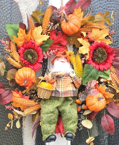 Autumn wreath harvest front - autumn, wreath.