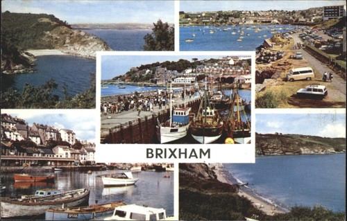 Vintage brixham postcard - brixham,