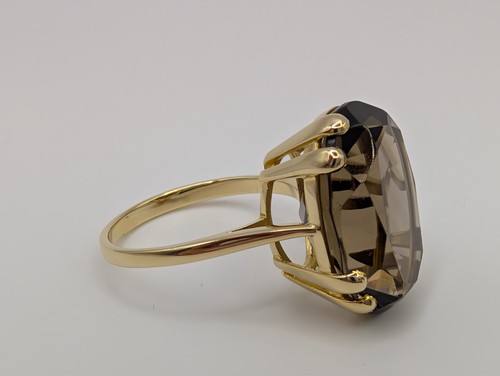 9kt yellow gold smokey - 9kt, quartz