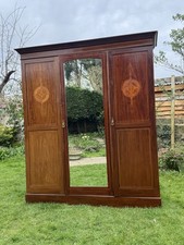 Antique Mahogany Triple Inlaid