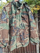 USAF (US Army) Woodland Cold Weather Field M65 Combat Jacket Medium/Long Used 