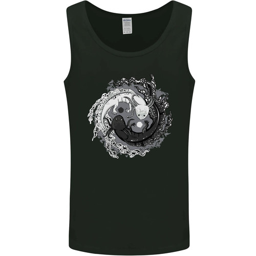 Axolotl yin yang mens vest - yin,