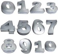 3D Number Cake Tin Mould Set 0-9 | Large & Small | Birthday Party Baking Pan UK