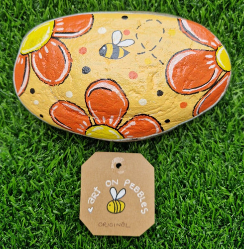 Original hand painted pebble