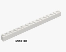LEGO Brick 1x16 White (colour