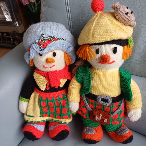 Hand knitted toys scarecrows - toys,