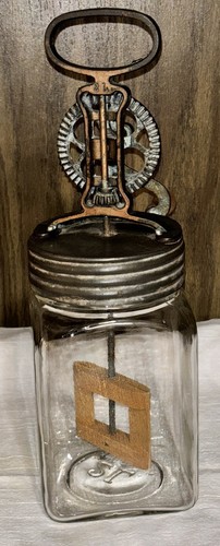 German hand crank glass - hand, jar