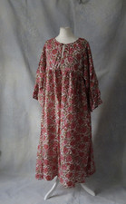 Natura Cotton Summer dress Floral Tent sleeves  Maxi M NWOT lightweight