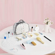 Wooden Makeup Kit Role Playing for Little Girls Play House Beauty Salon Game