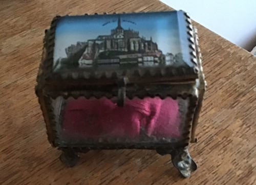 Vintage french metal and glass - and,