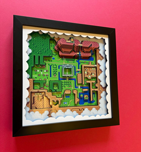 Zelda diorama map link - 3d,