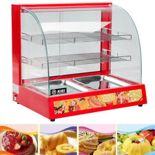 800W Electric Hot Food Warmer Display Commercial Cabinet Counter Pizza Showcase