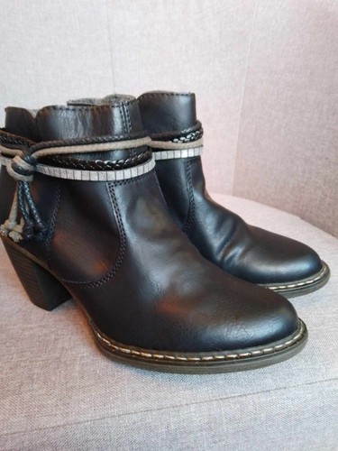Rieker black heeled - black,