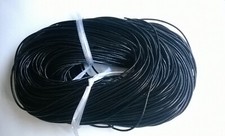 Black Round Leather Cord 2mm 100% Real Thong for Jewellery Making Craft