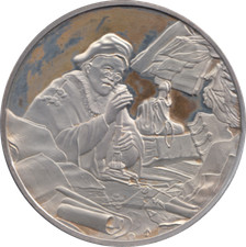 Coin .925 Silver Proof Medallion Rembrandt The Money Changer 47