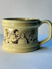 Barber Shop Victorian style Shaving Mug We Close On Sundays Red print Wade c1965