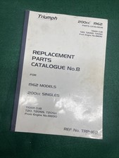 Triumph Tiger Cub T20 T20SS 1962 Replacement Spare Parts Book Reprint Used