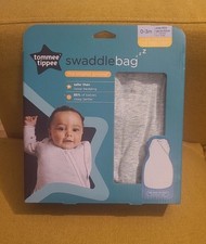 Tommee Tippee Swaddle Grobag 0-3m 2.5 Tog Grey