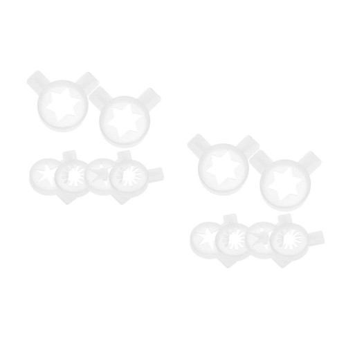12pcs white reusable ice cream - white,