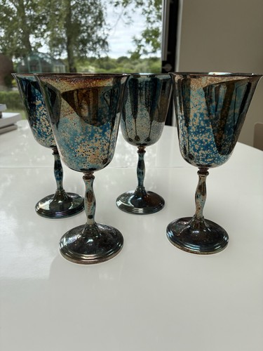 Silver plated wine - wine, goblets