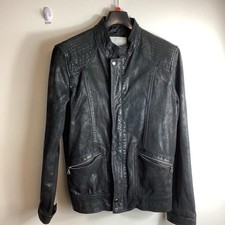 Zara Man Black Leather Jacket