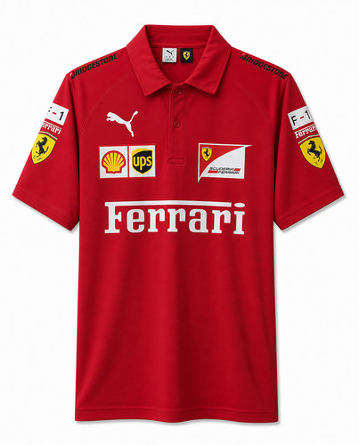 Ferrari team polo - ferrari, red