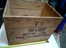 VINTAGE WOODEN DRINKS CRATE TRIPLE SEC advertising home decor breweries 