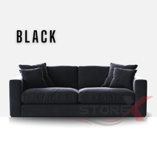 Storex Plush Fabric Large Sofa