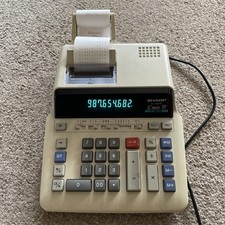 Sharp EL-1607R Electronic Printing adding machine calculator - working , used