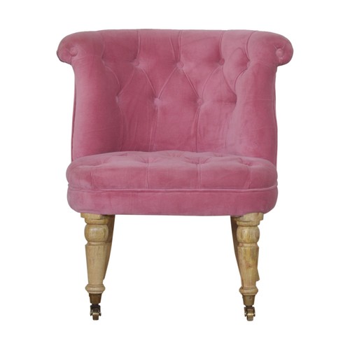 Pink velvet upholstered - velvet,