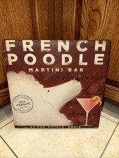 French Poodle Martini Bar Art