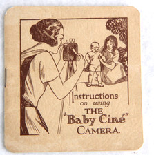 vintage/antique Pathe BABY Cine Camera  instruction booklet, pathe of France