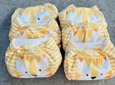 6 Kit & Kin Tiger Reusable Cloth Nappies