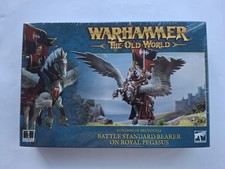 Kingdoms Of Bretonnia Battle Standard Bearer on Royal Pegasus The Old World Mini