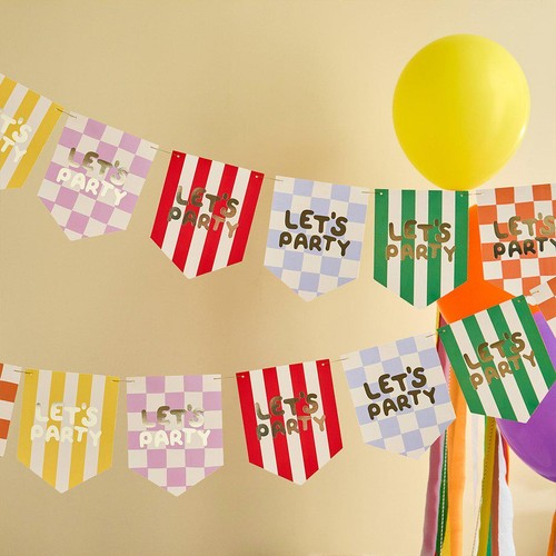 Let party flag - let's, bunting