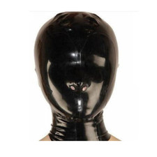 Black Latex Rubber Hood Mask