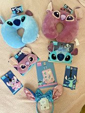 Primark Disney Stitch/Angel Luggage Stickers Tag Travel Pillow Accessories